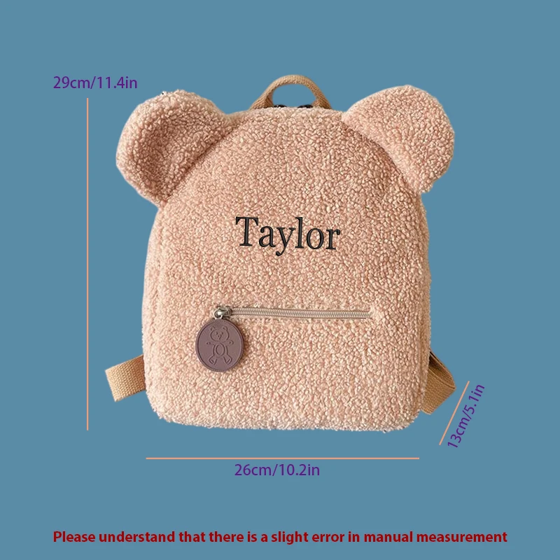Sac à dos décontracté pour enfant, modèle ours en peluche – Image 9