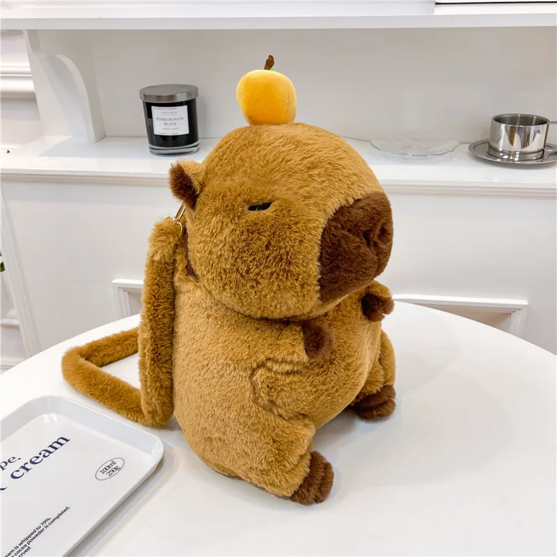 Sac à dos en peluche Capybara – Sac en fourrure – Sac pour enfants – Image 3