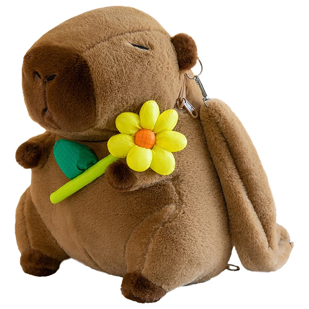 Sac à dos en peluche mignon en forme de capybara – Image 2