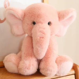 1 pièce – Peluche éléphant mignonne (23/35 cm).