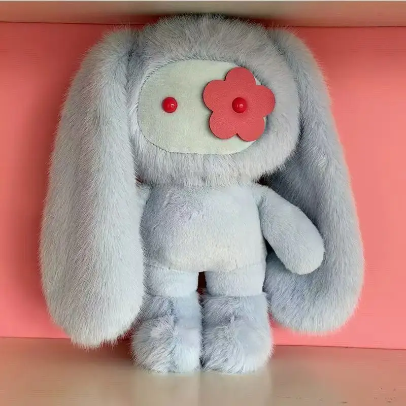 Porte-clés peluche JUJU Bunny – Lapin en peluche aux yeux fleuris – Image 14