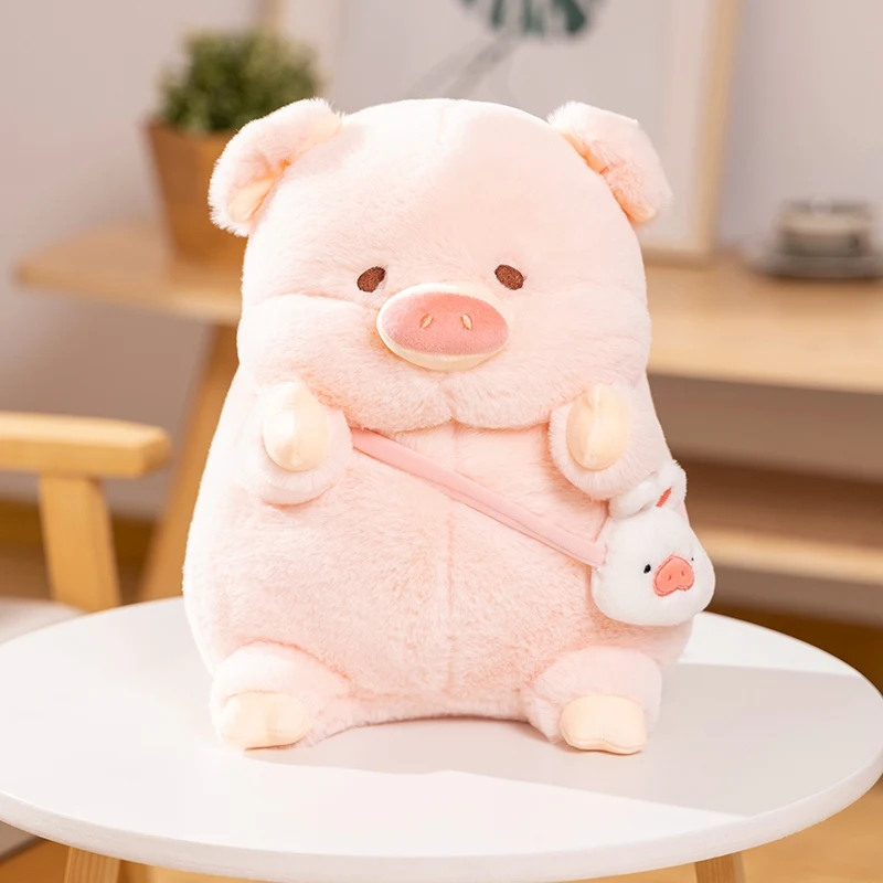 Peluche cochon Kawaii de 30 cm – Cochon allongé, coussin de sommeil. – Image 6