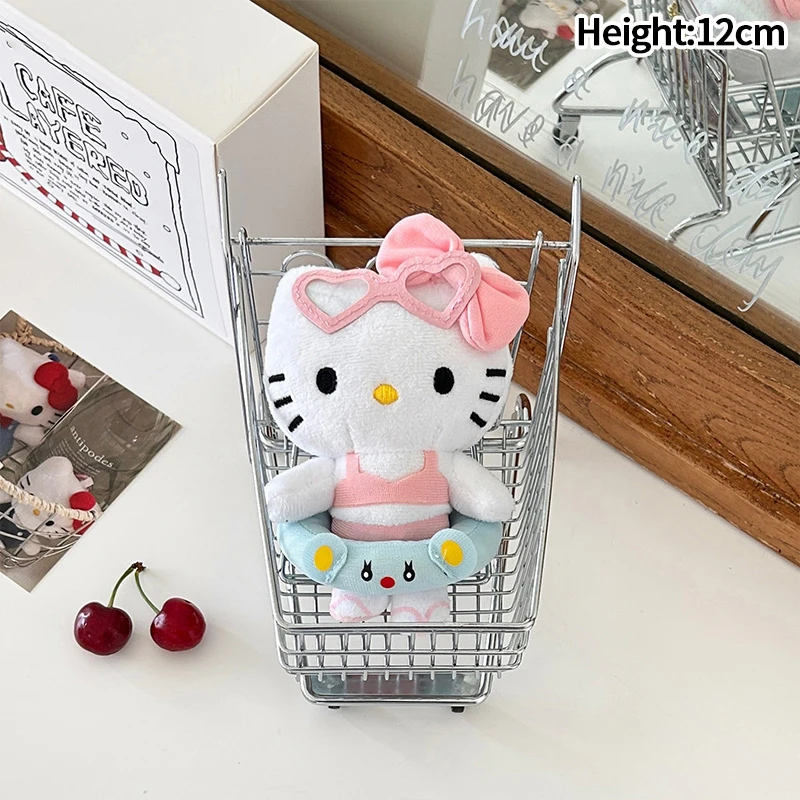 Adorable porte-clés en peluche Hello Kitty, breloque à suspendre pour sac – Image 8
