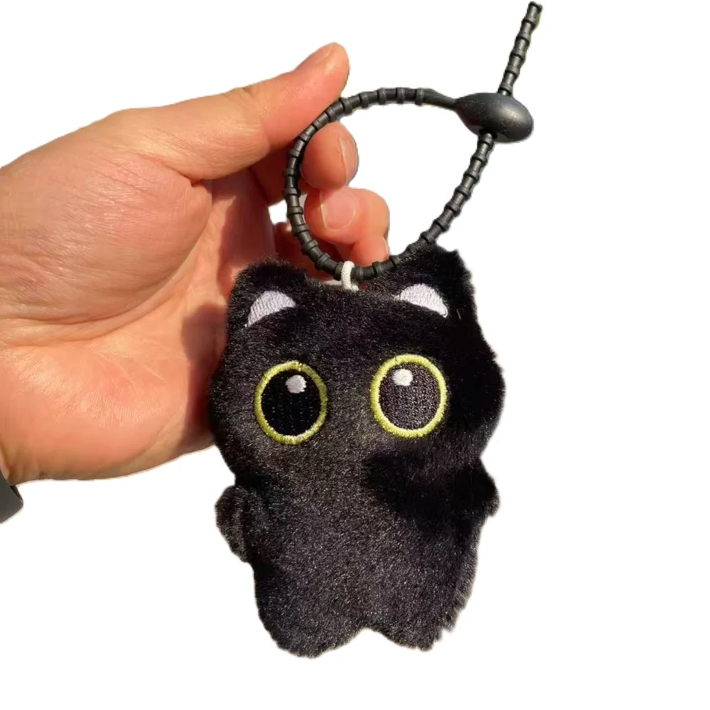 Sac à dos chat noir façon peluche – Sac bandoulière kawaii – Image 4