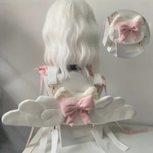 Sac mignon et kawaii pour filles – Sac à main scolaire blanc style Harajuku