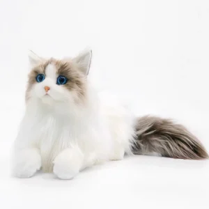 Peluche chat réaliste – Douce poupée chat façon simulation pour enfants