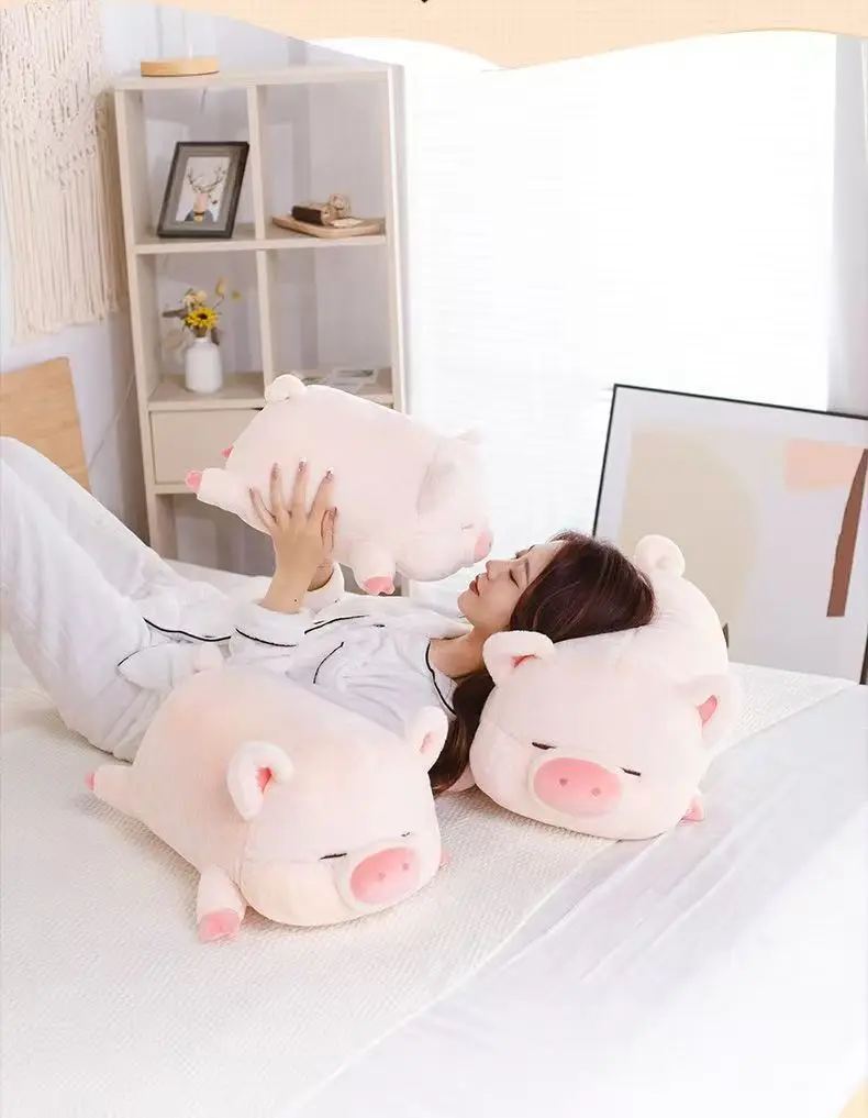 Peluche cochon rose tout doux, adorable coussin – Image 8