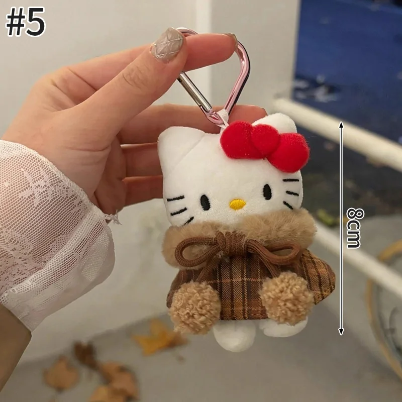 Adorable porte-clés en peluche Hello Kitty, breloque à suspendre pour sac – Image 21