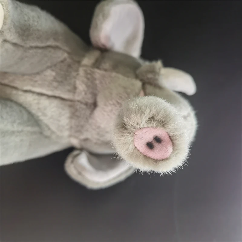 Peluche éléphant réaliste – Haute fidélité, défenses en ivoire. – Image 6