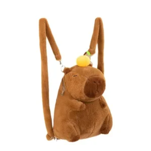 Sac à dos en peluche Capybara – Style Kawaii – Sac en fourrure