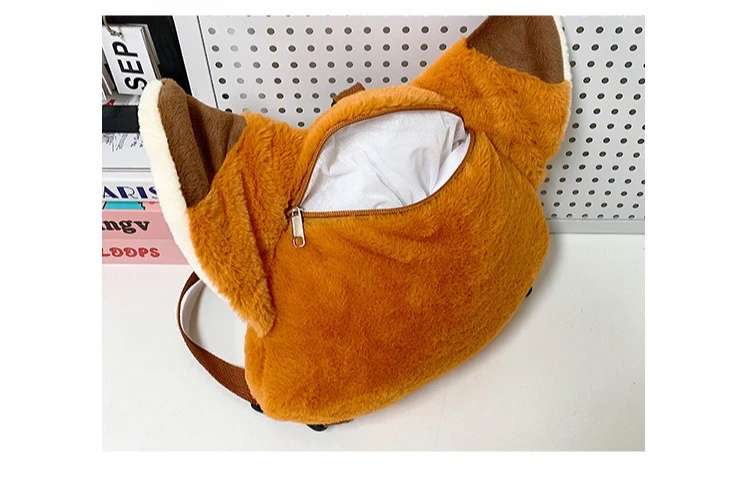 Sac à dos en peluche mignon (renard ou lapin) – Image 4