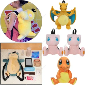 Sac à dos en peluche Pokémon – Sac d'école ou sac à bandoulière.
