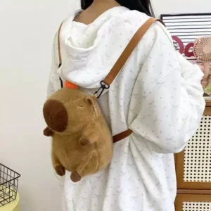 Capybara Plush Backpack Kawaii Fashion Plushie Doll Fur Bag Children's