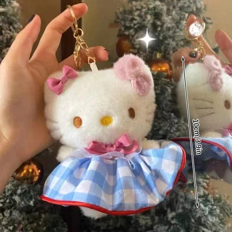 Adorable porte-clés en peluche Hello Kitty, breloque à suspendre pour sac – Image 19