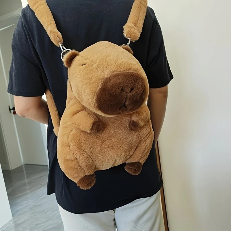Sac à dos en peluche Capybara – Animal en peluche doux et mignon