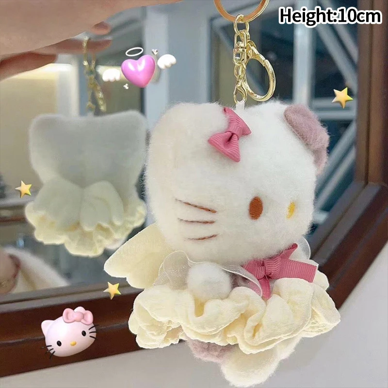 Adorable porte-clés en peluche Hello Kitty, breloque à suspendre pour sac – Image 22