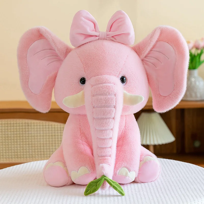 Adorable peluche éléphant gris de 23 cm avec couronne. – Image 2