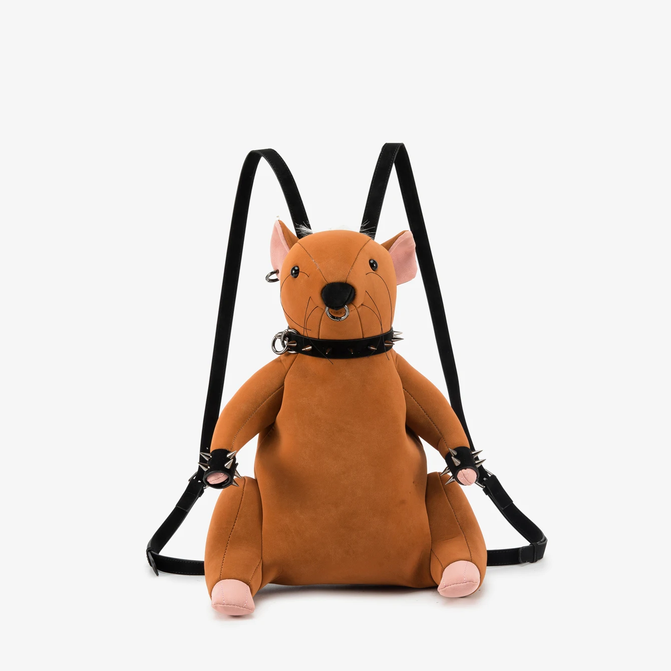 Sac à dos en peluche « Rat » style gothique punk – Image 5