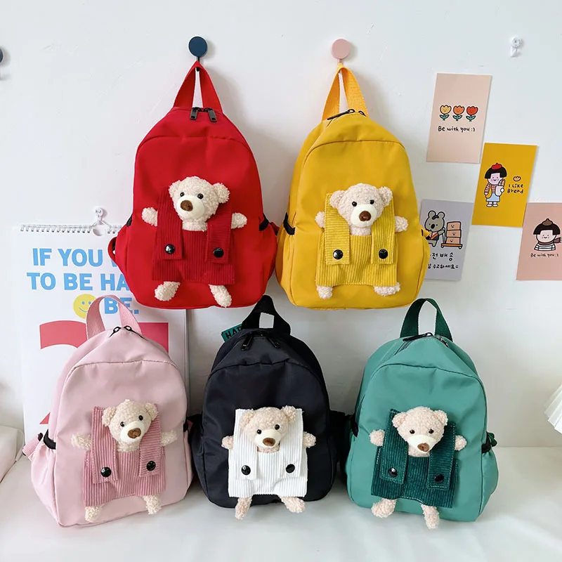 Adorable sac à dos en peluche en forme d'ours pour tout-petits – Image 2