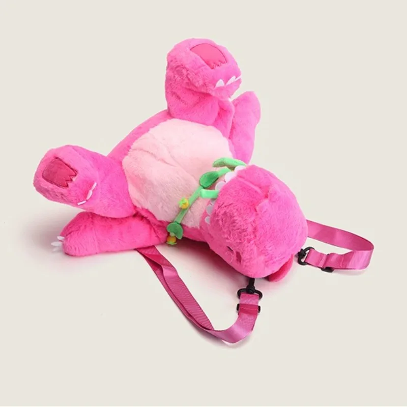 Adorable sac à dos en peluche dinosaure rose – Image 6