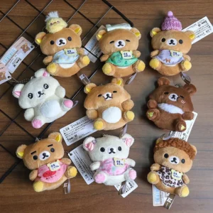 Mini-peluche porte-clés  – Décoration ou pendentif amusant pour sac à dos