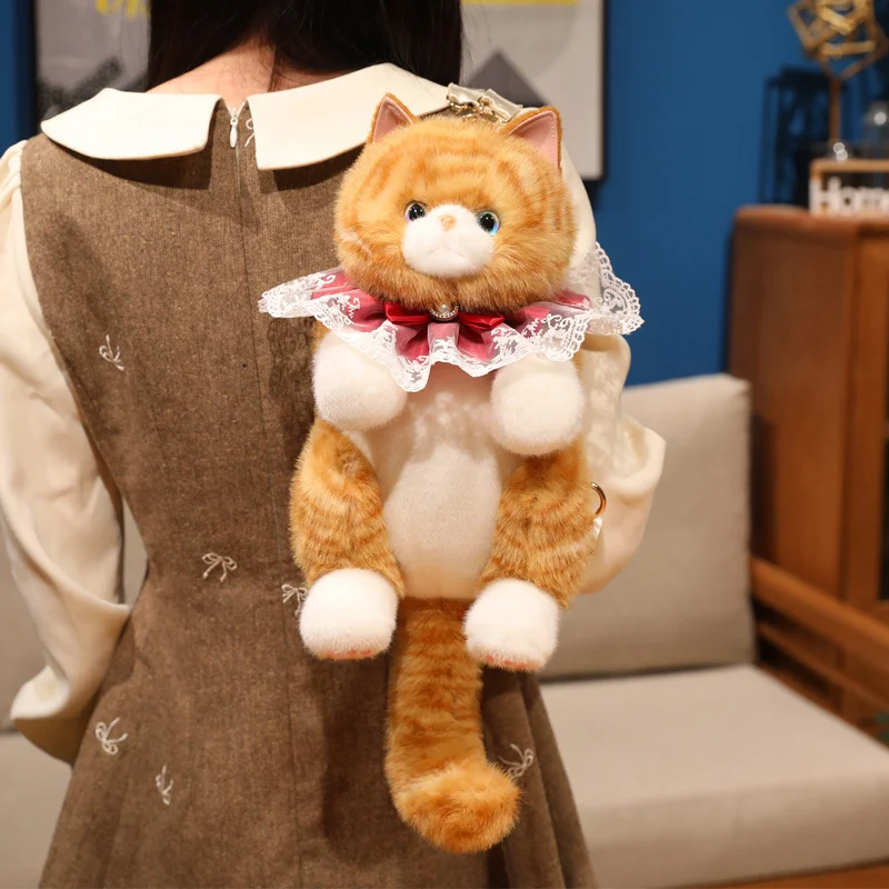 Sac à dos mignon en forme de chat Ragdoll (peluche) – Image 8