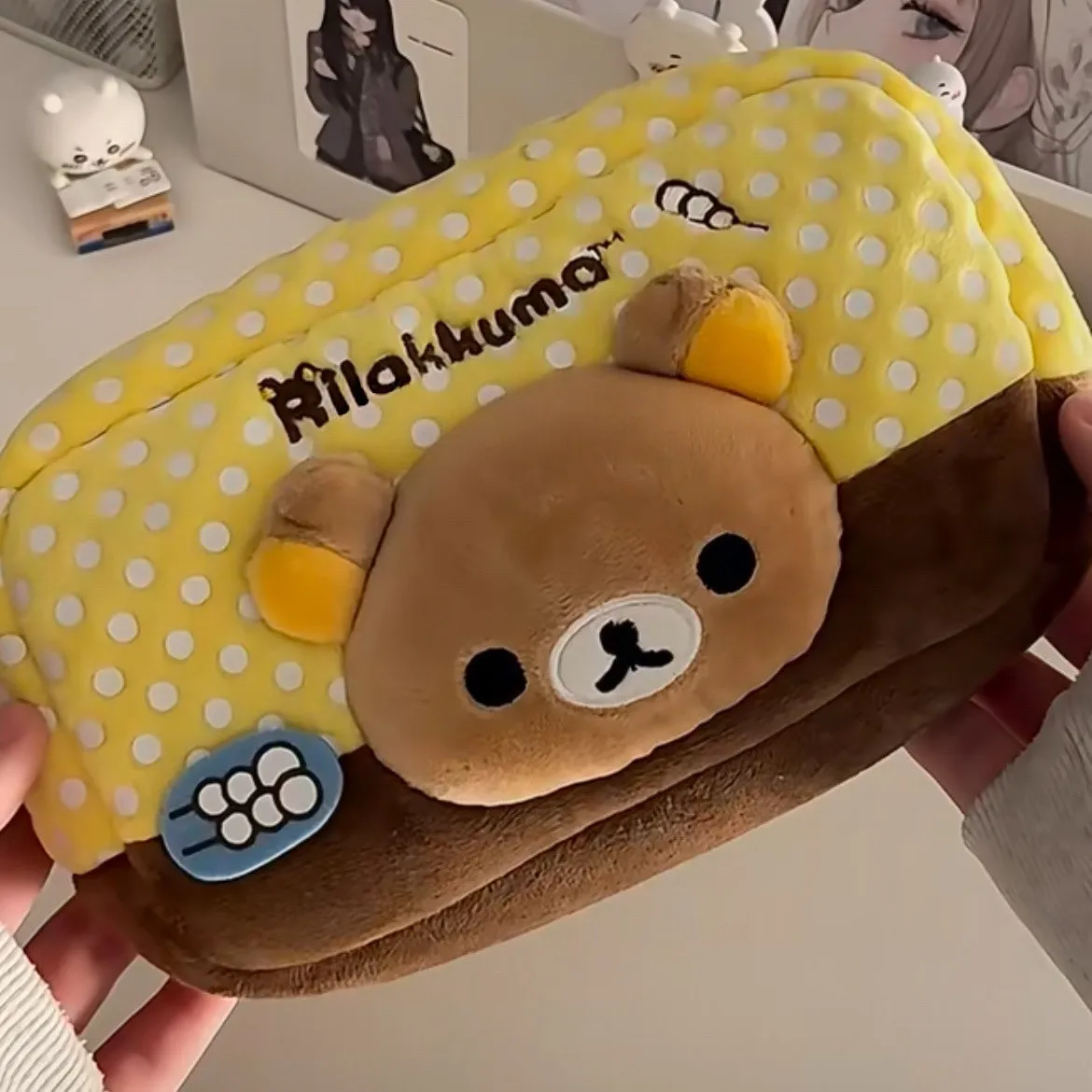 Rilakkuma Sundry Storage Bag Cute Cartoon Coin Purse Wallet Large – Image 6