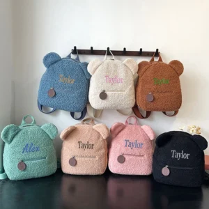 Sac à dos décontracté pour enfant, modèle ours en peluche
