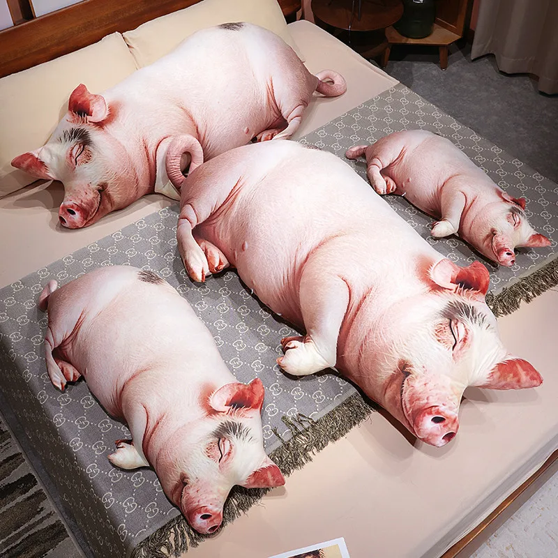 Coussin long réaliste en forme de cochon (effet 3D). – Image 5