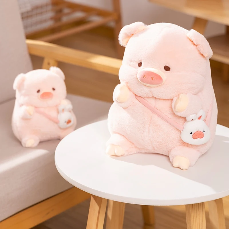 Peluche cochon Kawaii de 30 cm – Cochon allongé, coussin de sommeil. – Image 3