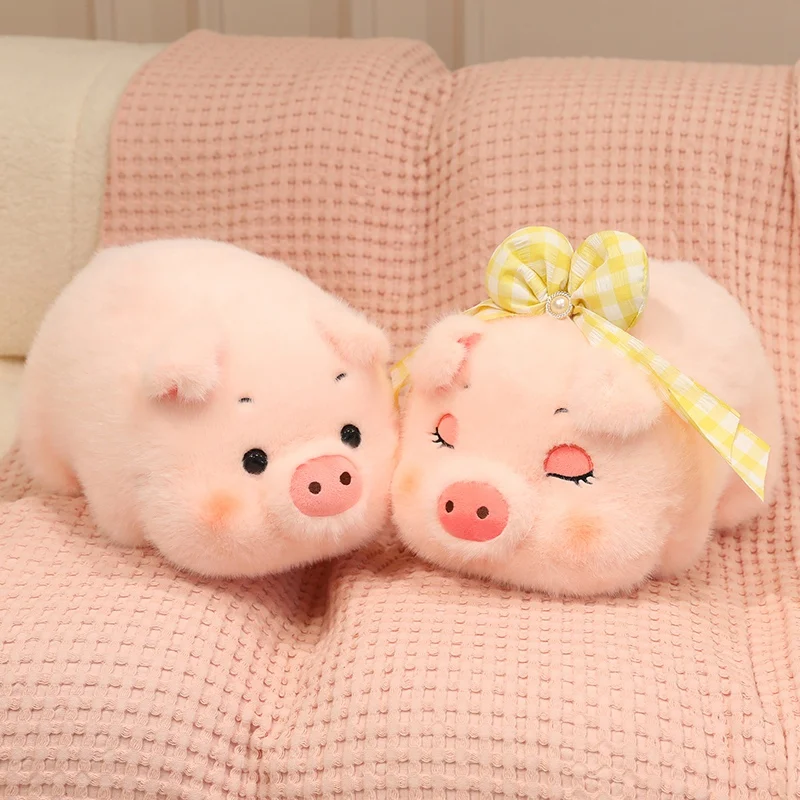 Peluche cochon rose allongé (20-60 cm) – Peluche style kawaii. – Image 5