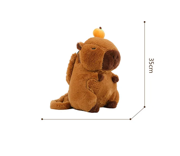 Sac à dos en peluche Capybara – Sac en fourrure – Sac pour enfants – Image 6