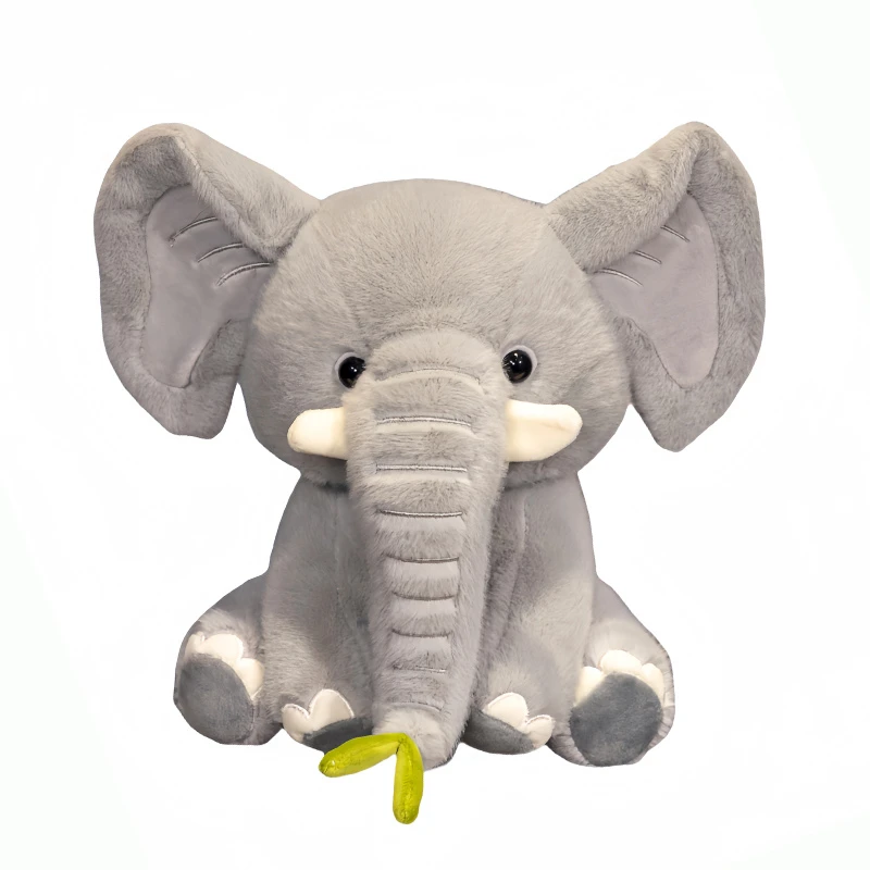 Peluche réaliste de 30 cm (lion, tigre, éléphant, singe, zèbre, girafe ou raton laveur).
