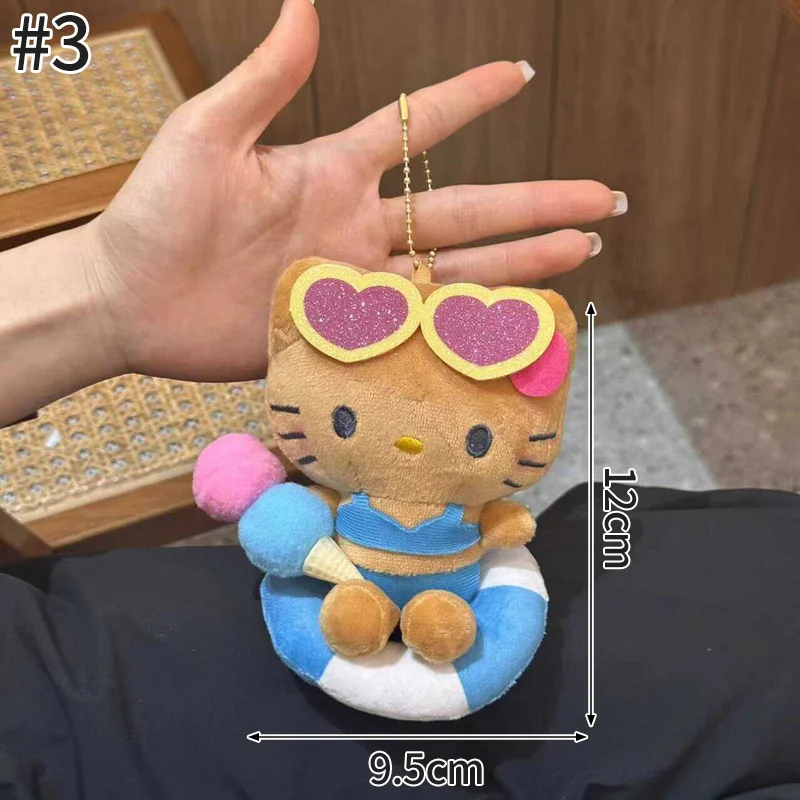 Adorable porte-clés en peluche Hello Kitty, breloque à suspendre pour sac – Image 4