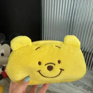 Adorable trousse à crayons en peluche Winnie l'ourson pour filles