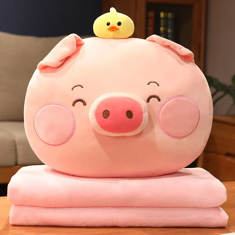 Coussin-couverture cochon (peluche 2-en-1) – Image 5