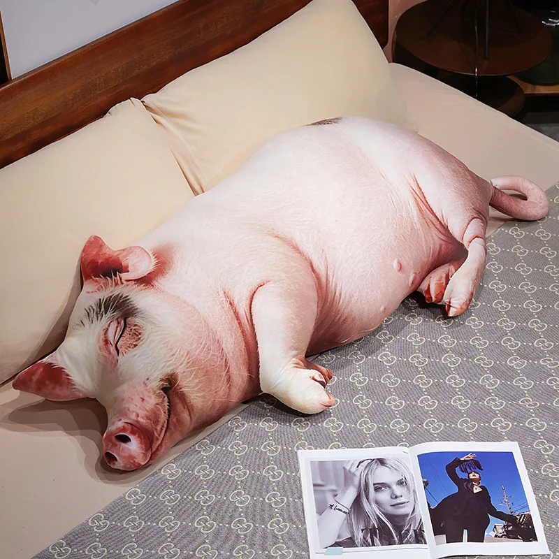 Coussin long réaliste en forme de cochon (effet 3D). – Image 6