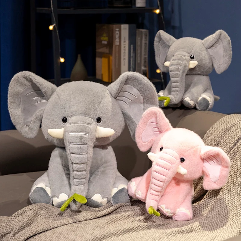 Peluche réaliste de 30 cm (lion, tigre, éléphant, singe, zèbre, girafe ou raton laveur). – Image 2