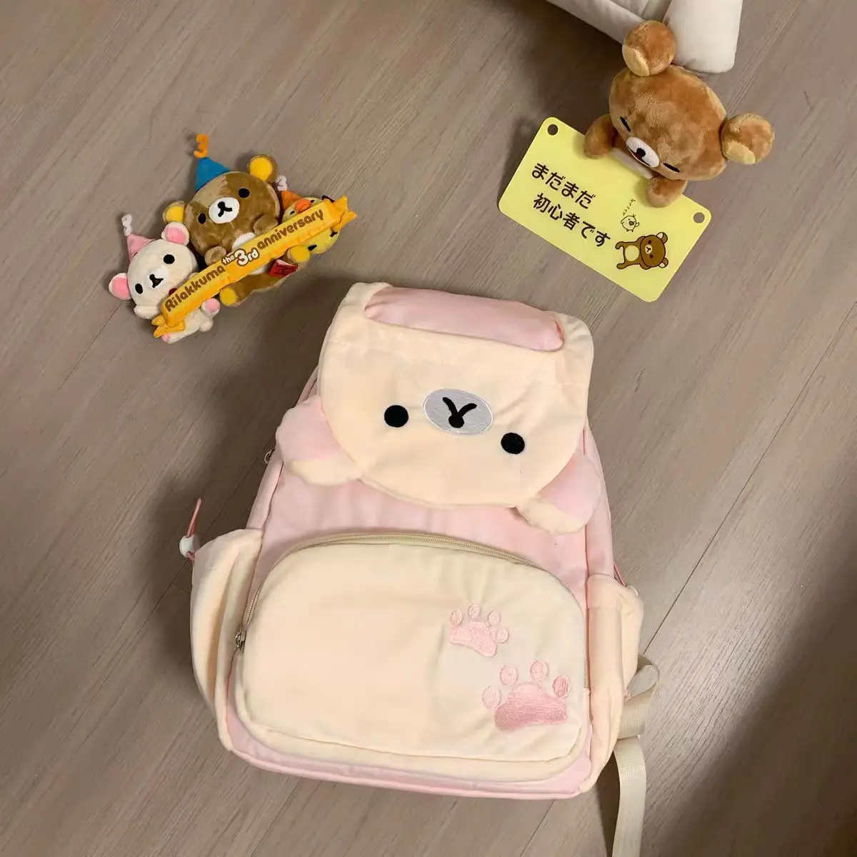 Adorable sac à dos Rilakkuma (style japonais) à ouverture complète