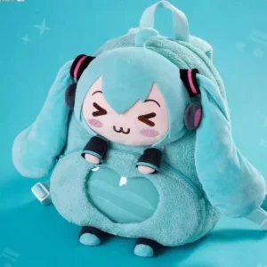 Sac à dos en peluche douce Hatsune Miku, mignon et créatif avec broderie