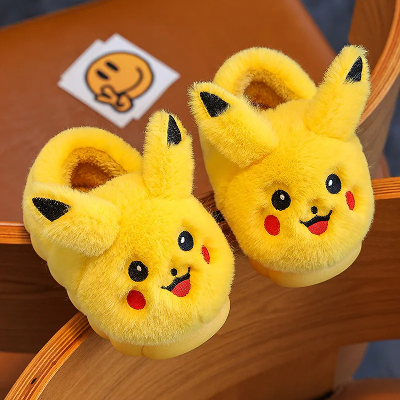Chaussons en peluche plats et mignons pour enfants – Image 4