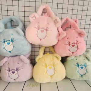 Sac à dos en peluche Care Bears Kawaii, ours arc-en-ciel, jouet anime.