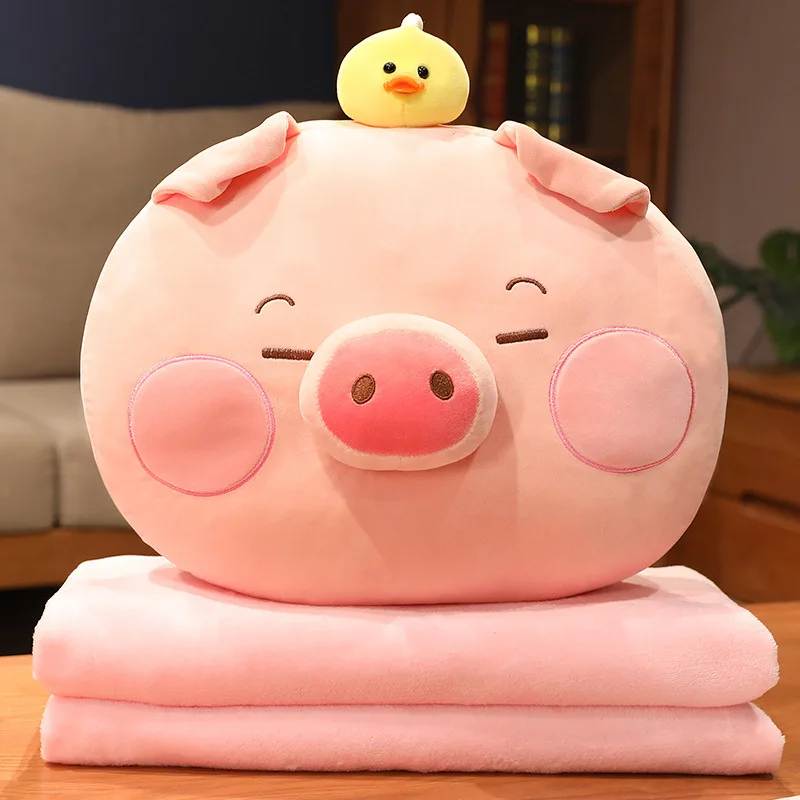 Coussin-couverture cochon (peluche 2-en-1) – Image 6