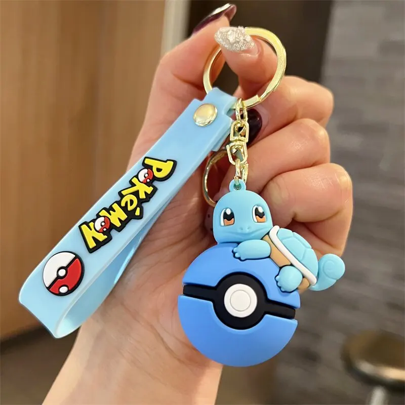 Porte-clés Pokémon mignon en forme de Pokéball avec figurine 3D en PVC – Image 7