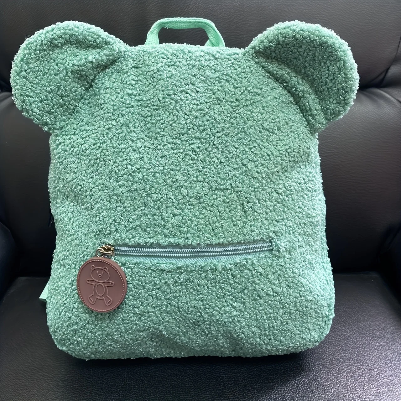 Sac à dos ours en peluche personnalisé avec prénom brodé – Image 2