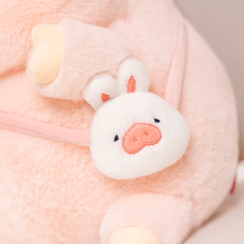 Peluche cochon Kawaii de 30 cm – Cochon allongé, coussin de sommeil. – Image 13